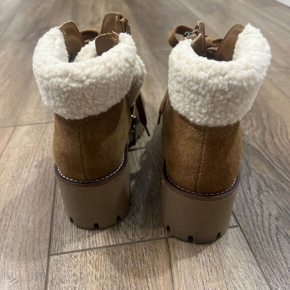 Blondo Boot Womens 7 Devin Waterproof Leather Vamp Hiking Combat Lug Sole - Picture 14 of 14